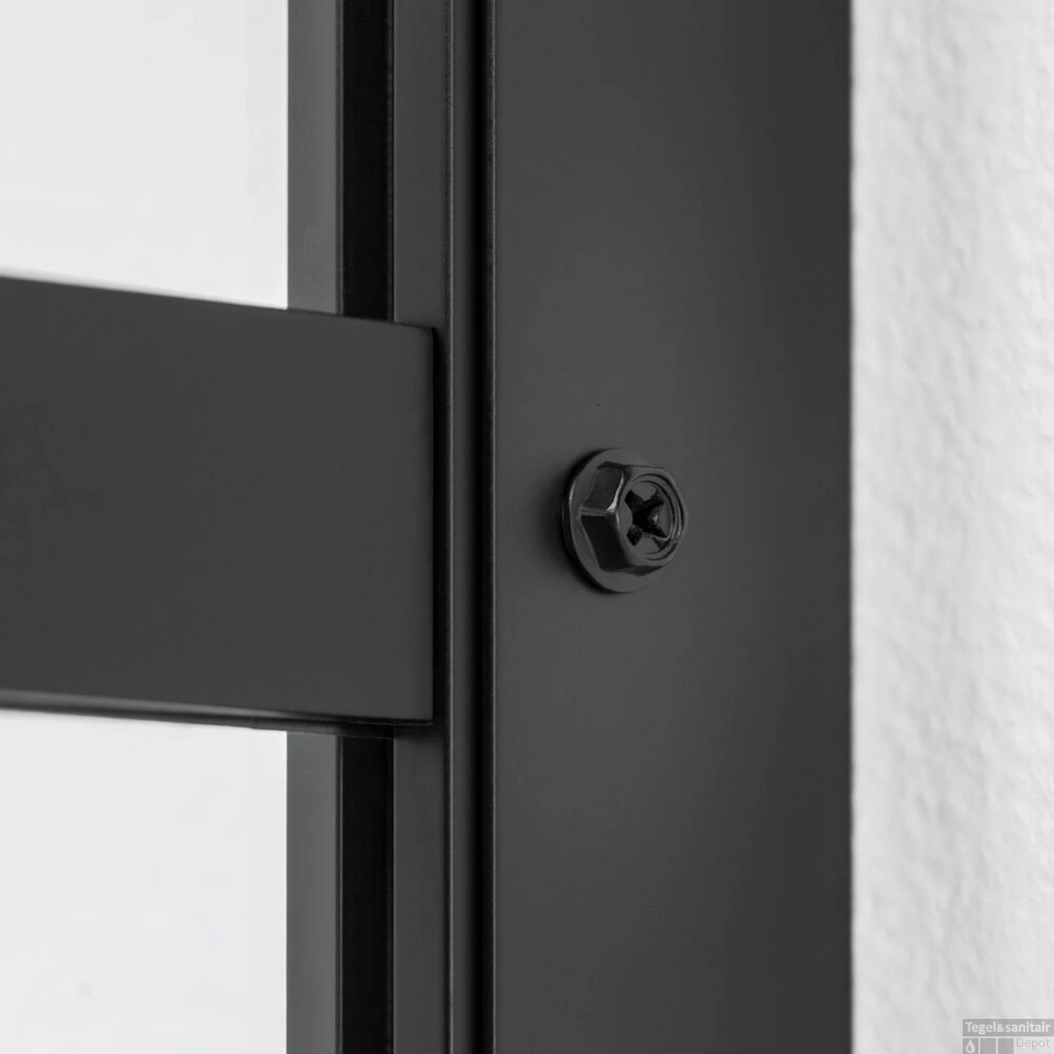 Douchecabine Sealskin Soho 80x80 Cm Met Draaideur Rechts Hoekcabine 8 Mm Helderglas Mat Zwart - Afbeelding 3