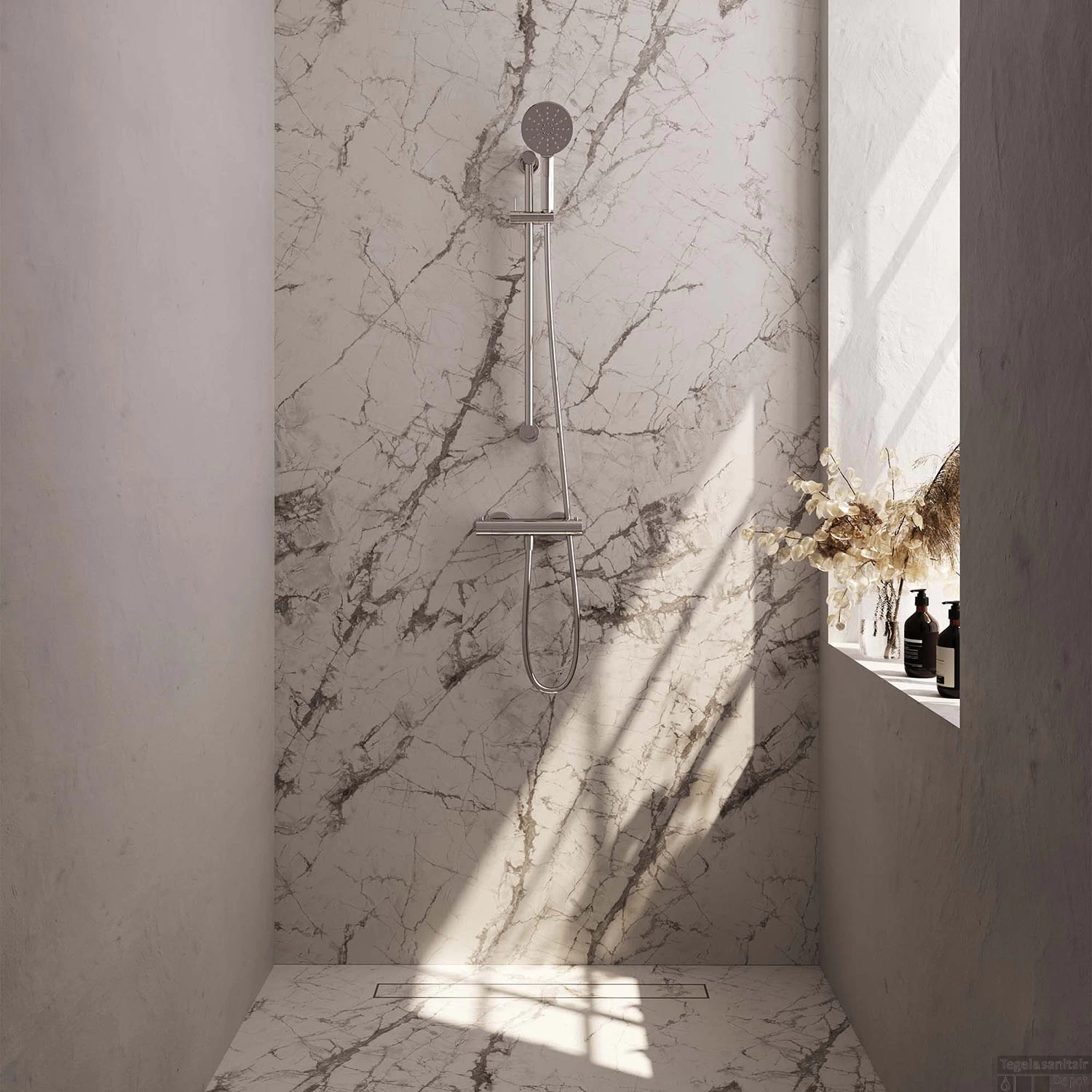 Douchekraanset Brauer Chrome Edition Opbouw Met Glijstang En Ronde Handdouche Chroom - Afbeelding 2