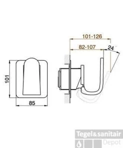 Douchemengkraan Cisal Kawa KA.00300.03J Zwart/Groen