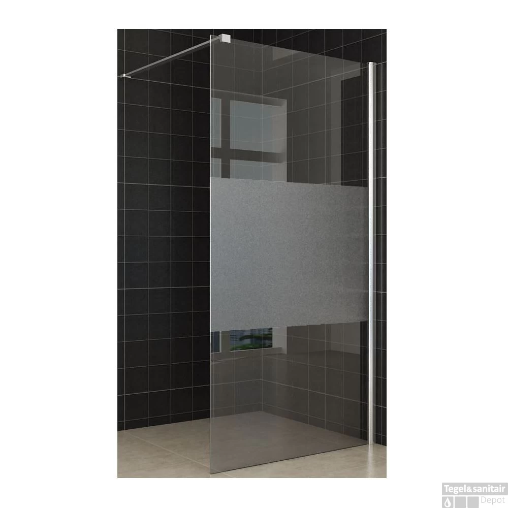 Douchewand Wiesbaden 110x200cm 10mm Met Middenband NANO Coating - Afbeelding 4