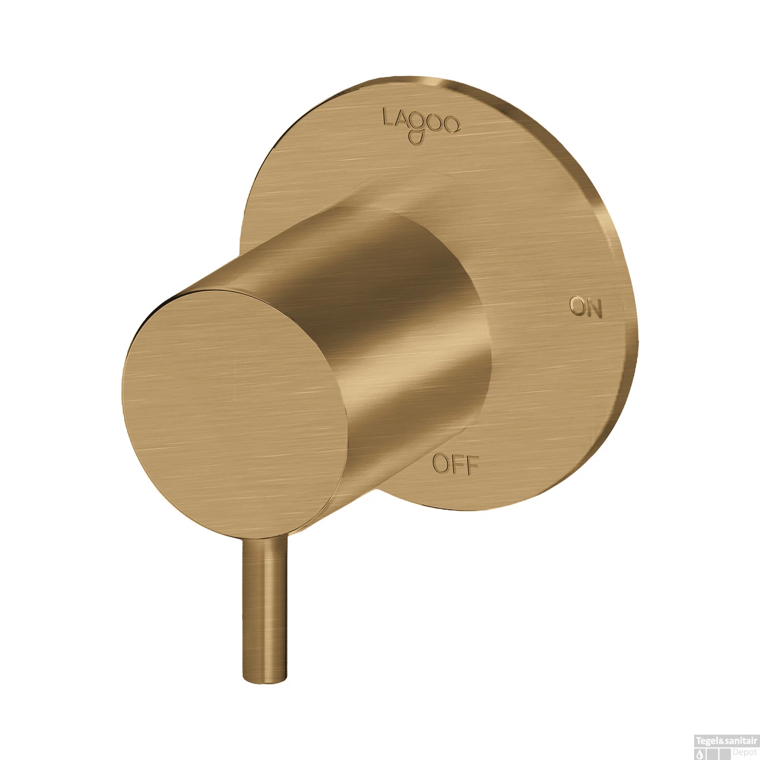 Inbouw 2-weg Omstel Lagoo Garda Hendel Geborsteld Goud
