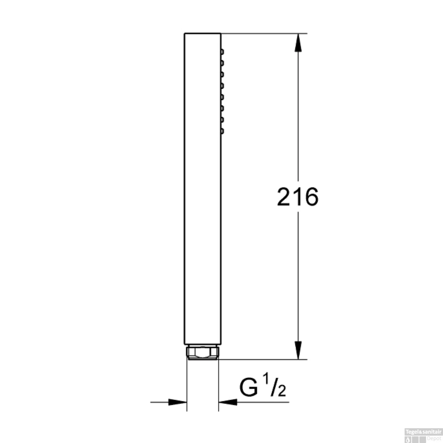 Handdouche Grohe Vitalio Joy Cube Stick Chroom - Afbeelding 2