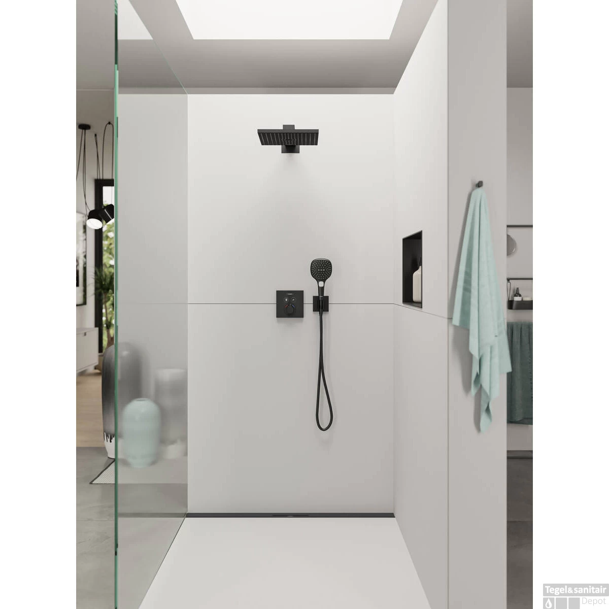 Handdouche HansGrohe Raindance Select E 120 3jet Mat Zwart - Afbeelding 2