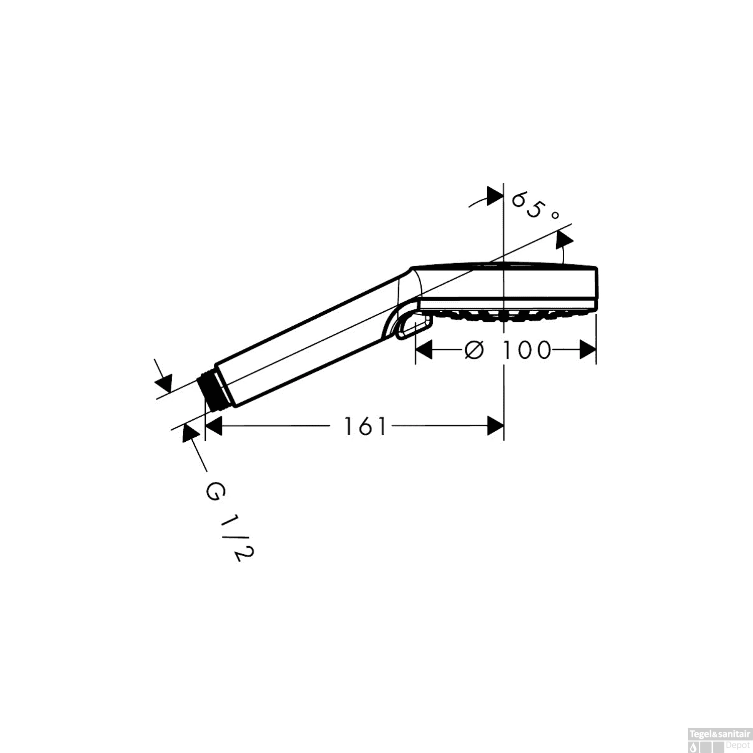 Handdouche HansGrohe Vernis Blend 100 Vario Green Chroom - Afbeelding 2