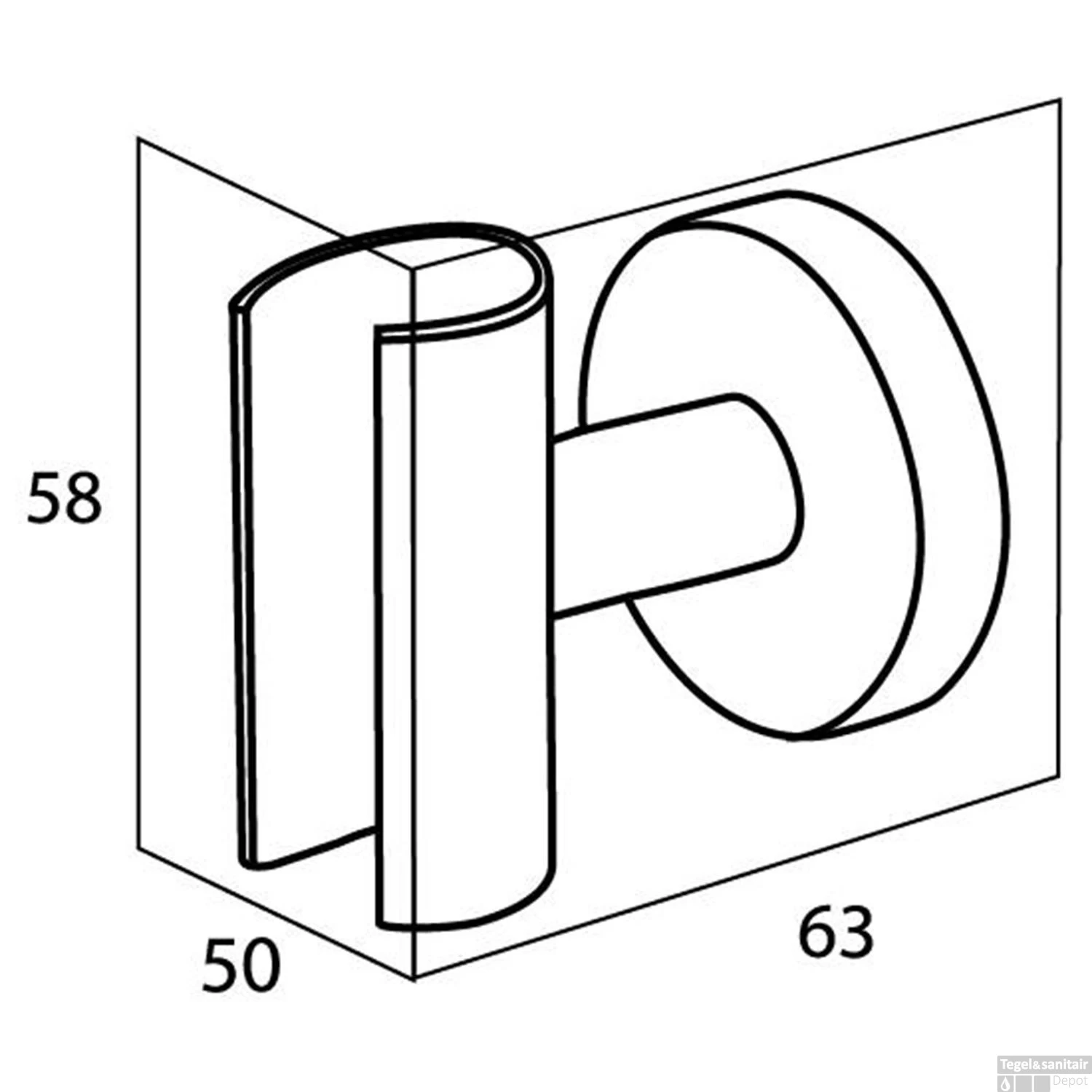 Handdouchehouder Tiger Boston RVS Glans - Afbeelding 3