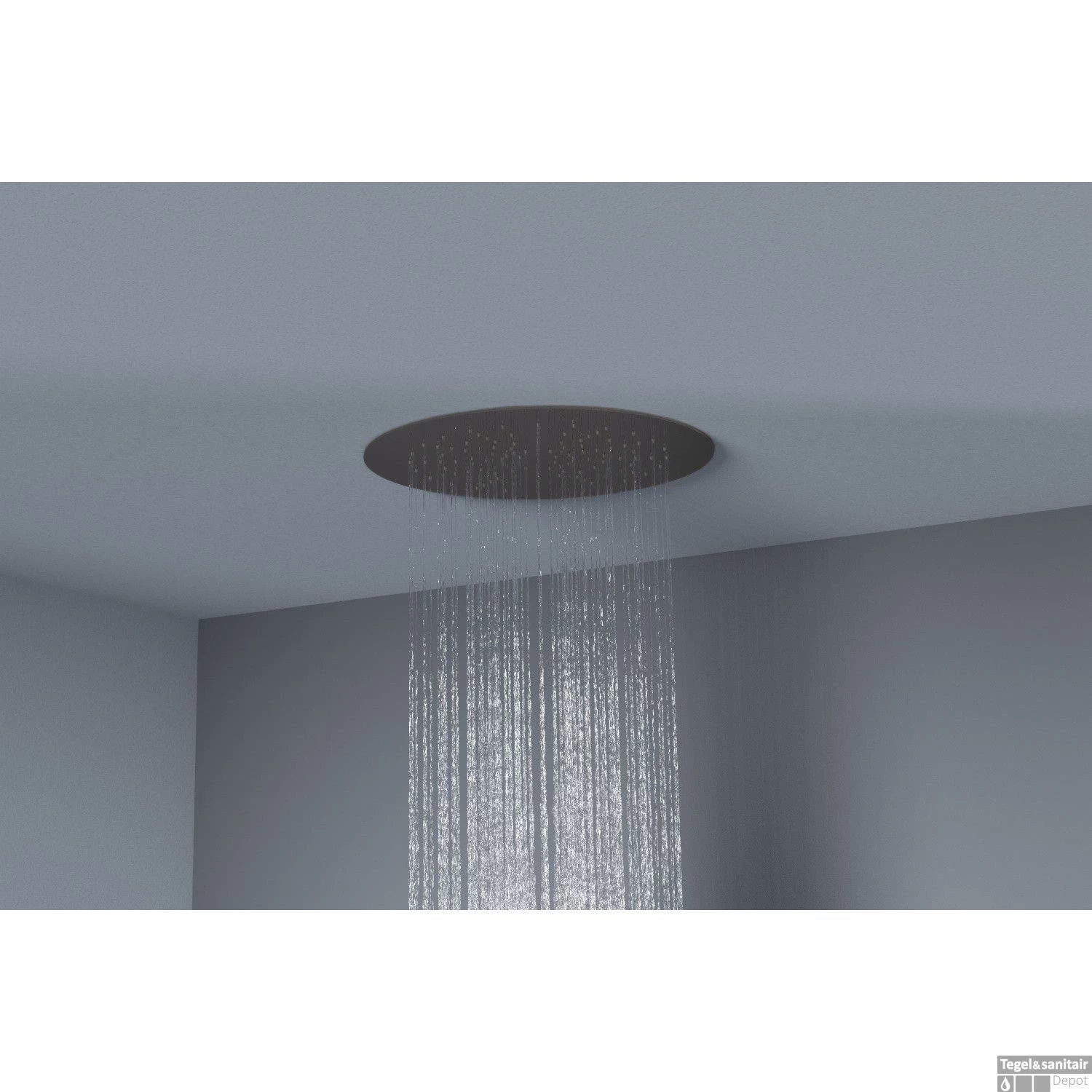 Hoofddouche Belleza Bagno ClipOn Inbouw Regendouche Rond 34 Cm Mat Nikkel - Afbeelding 2