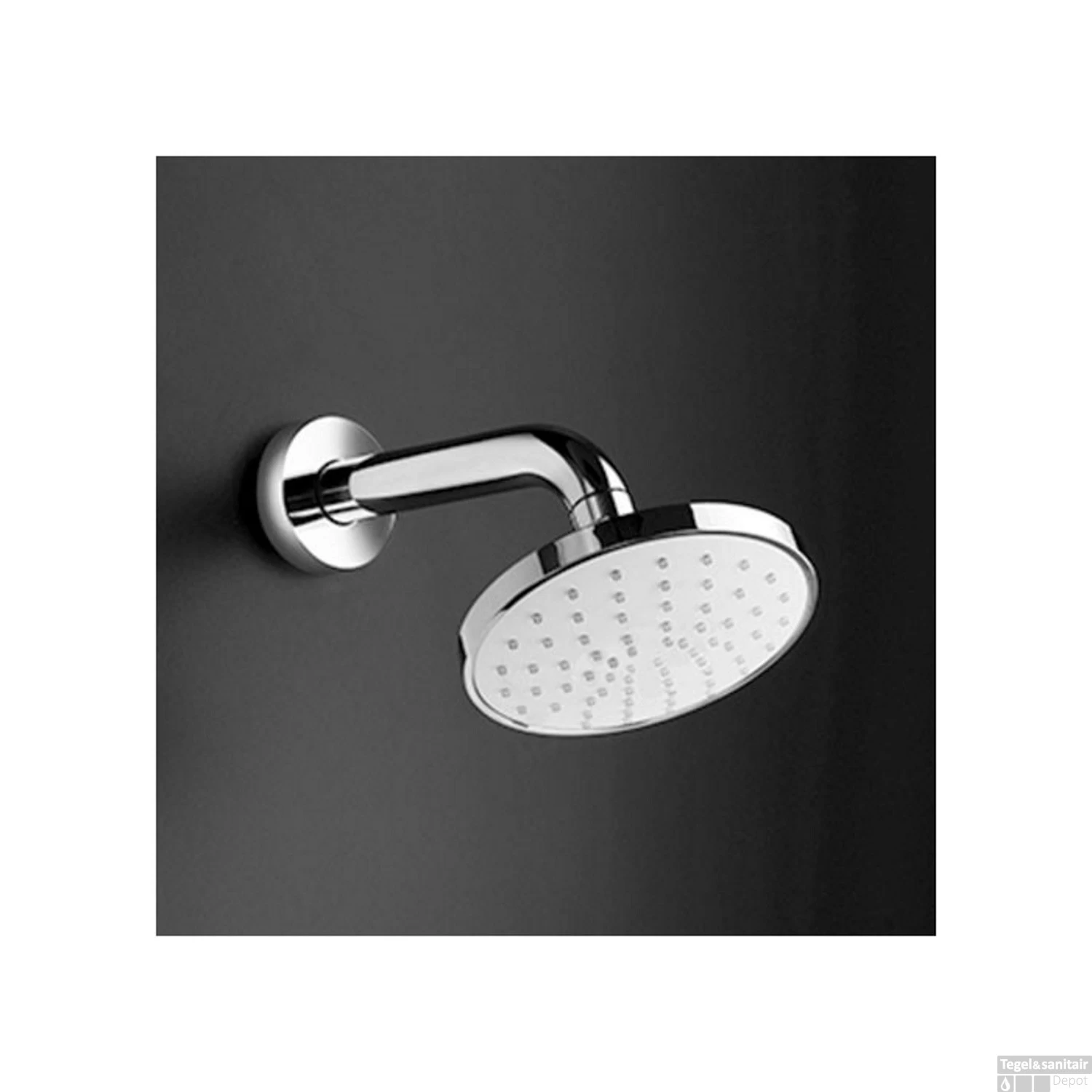 Hotbath Hoofddouche Mate 13 Cm Wandmodel Opbouw Geborsteld Nikkel OUTLET - Afbeelding 2