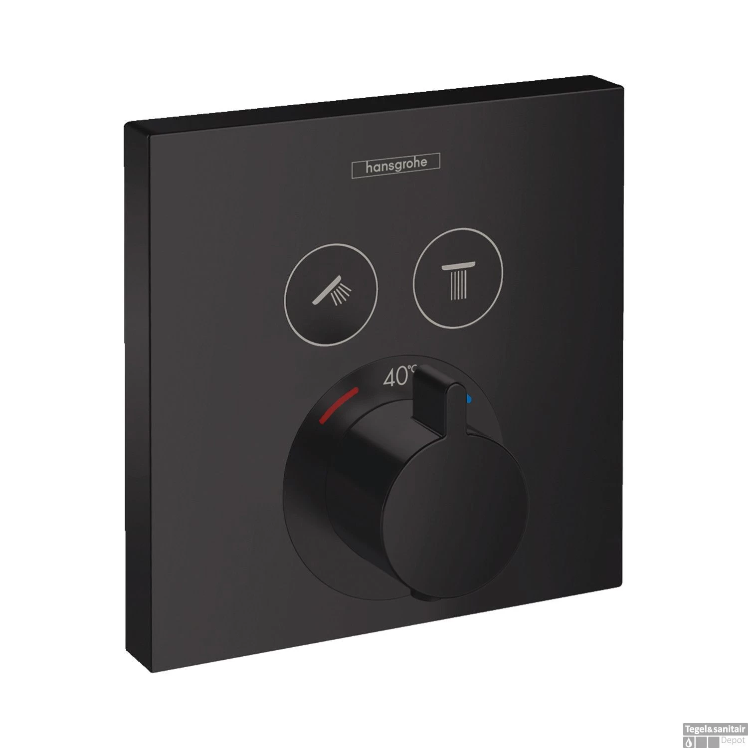 Hansgrohe Select Regendoucheset Inbouw Wanduitloop Met Handdouche En Vierkante Plaat Zwart - Afbeelding 2