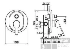 Huber Advant Inbouw Bad/douchemengkraan Chroom AD.000210.21