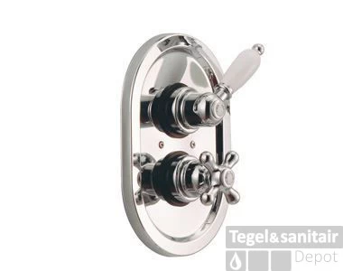 Huber Croisette Inbouw Douchethermostaat Chroom/Goud 18901HCA - Afbeelding 2