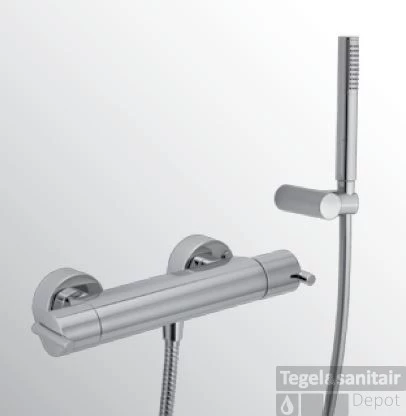 Huber Tratto Douchethermostaatkraan Met Douchegarnituur Chroom TT.D01010.21 - Afbeelding 2