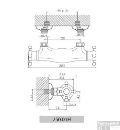 Huber Victorian Thermostatische Douchekraan Chroom VTT0101021