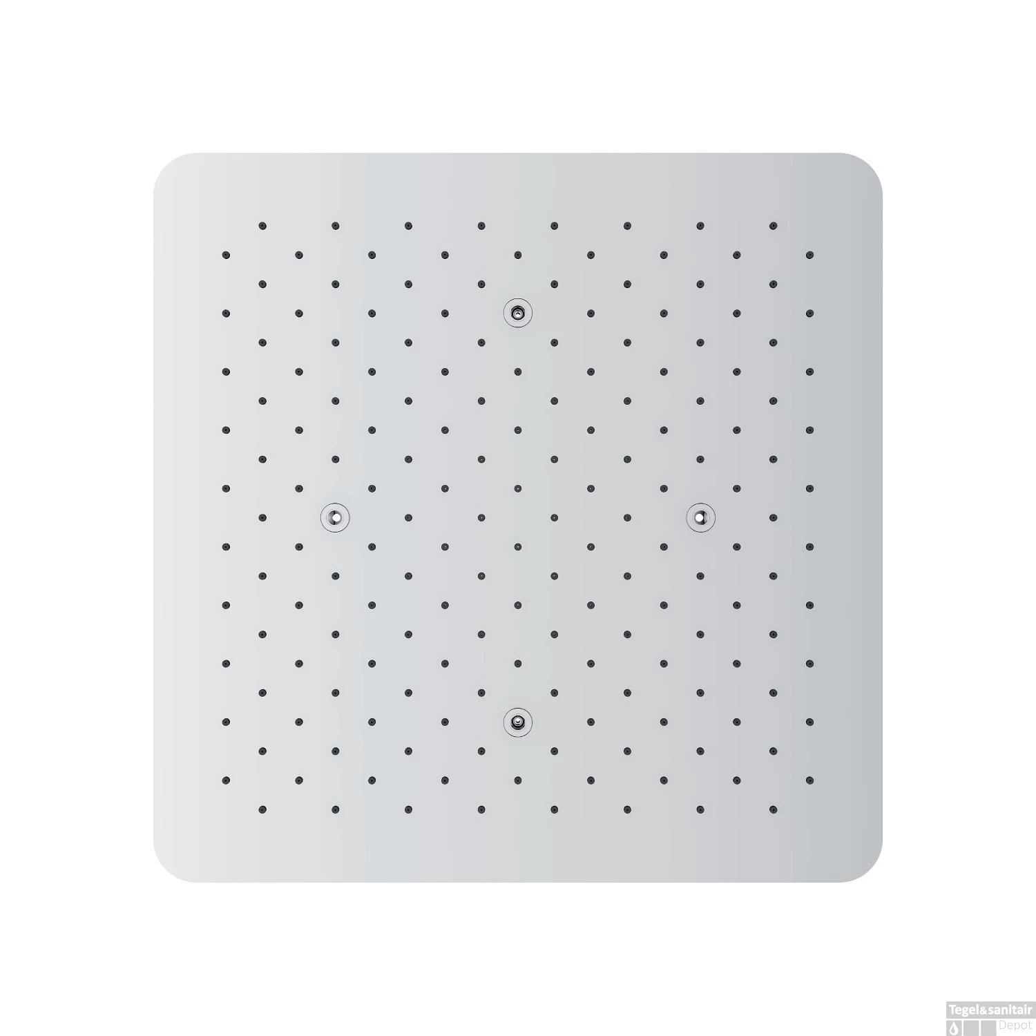 Inbouw Hoofddouche Vierkant UFO Wiesbaden 50x50x2 Cm Chroom