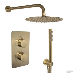 Inbouw Regendouche Set Boss & Wessing Colorato Met Handdouche En Wanduitloop Geborsteld Goud
