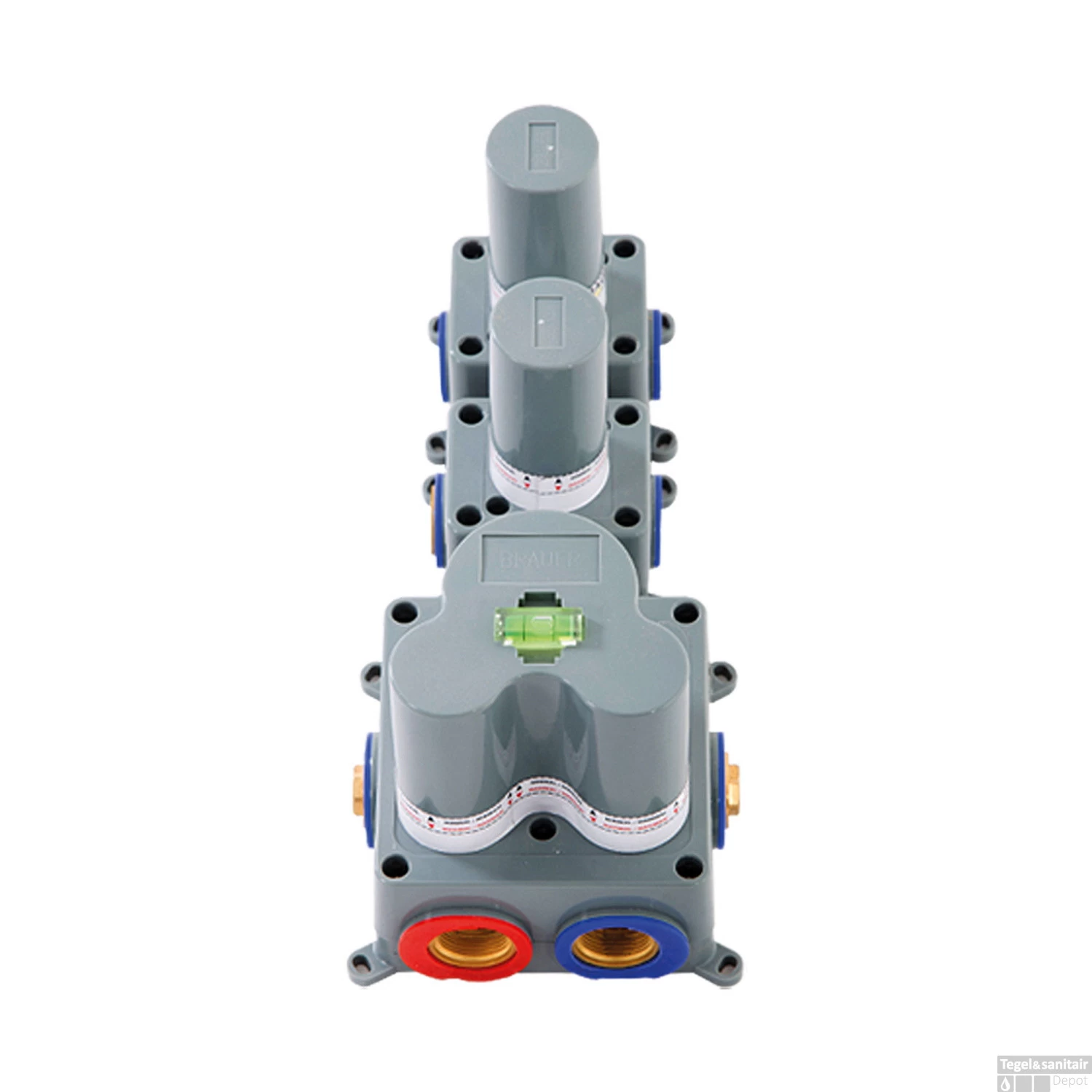 Inbouw Regendouche Set Brauer Brushed Edition Gebogen Wanduitloop Ronde Hoofddouche 30 Cm Met Twee Stopkranen RVS Look - Afbeelding 6