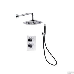 Inbouw Regendouche Set Boss & Wessing Talpa Pro Met Muuruitloop En Staaf Handdouche 20 Cm