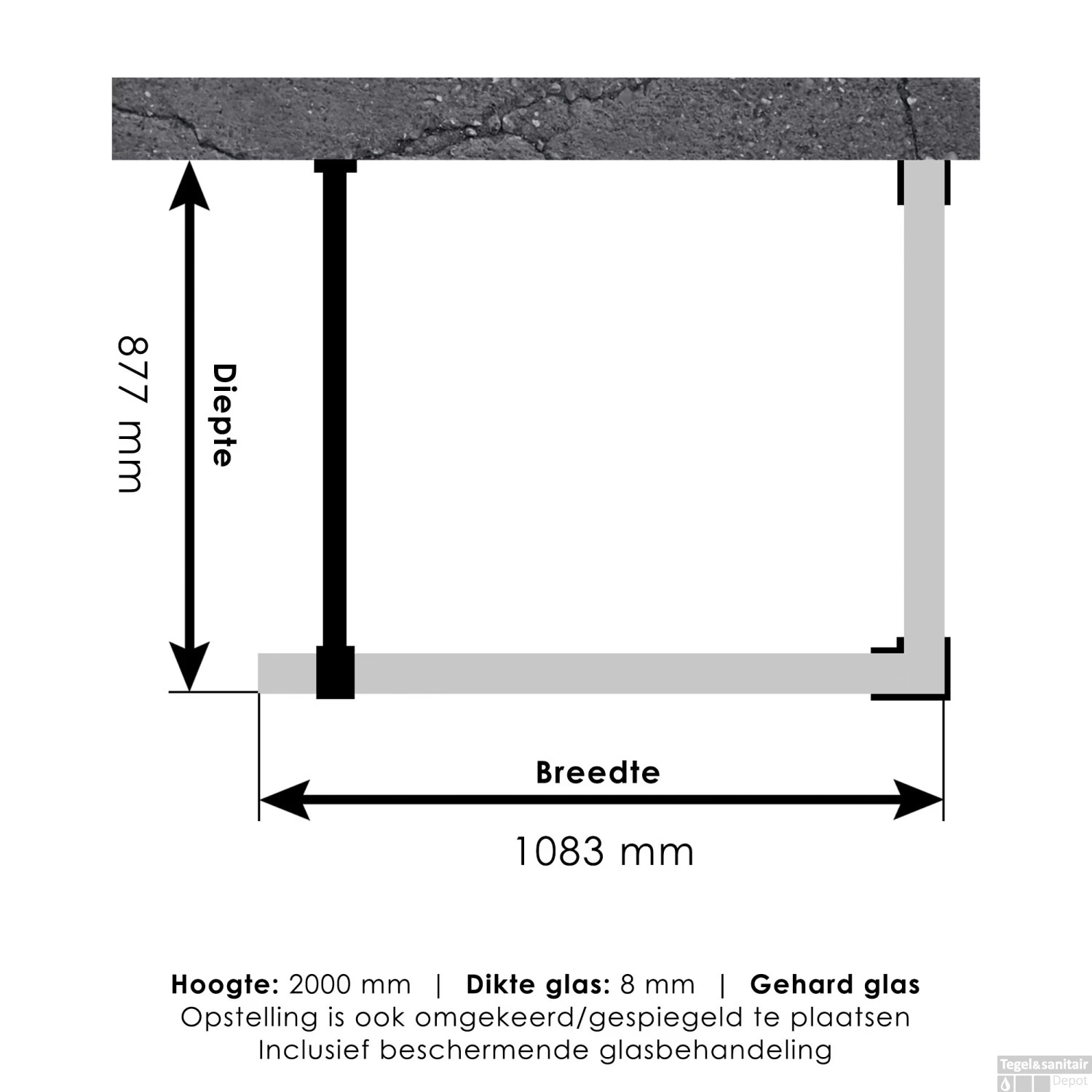 Inloopdouche Compleet Just Creating Profielloos 90x110 Cm Reversed Gunmetal - Afbeelding 8