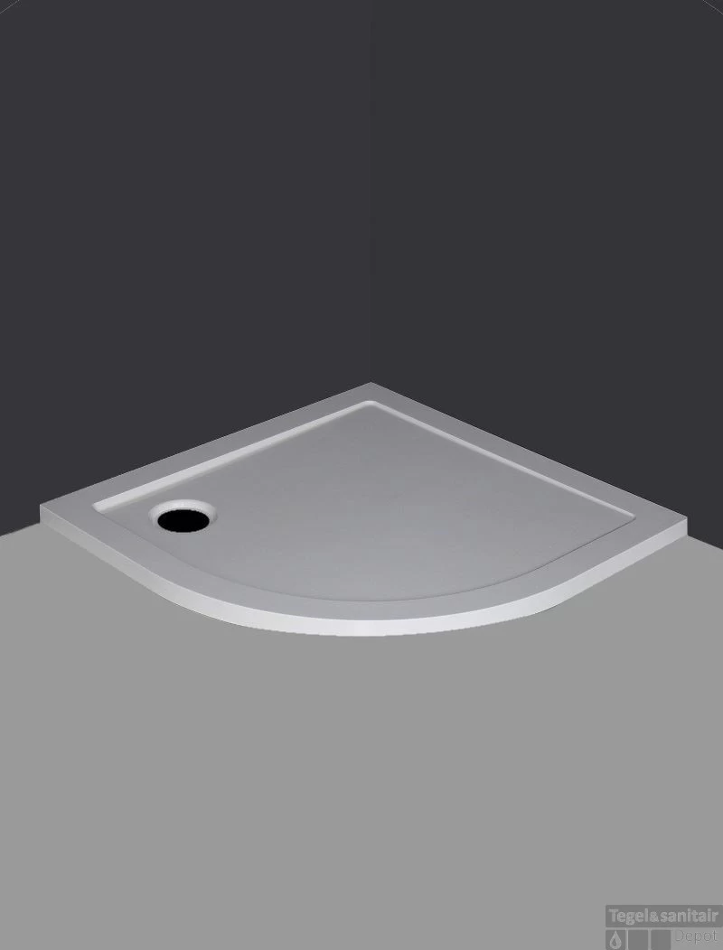 Luxe Douchebak SMC 1/4 Rond 90 X 90 X 4 Inbouw Wit
