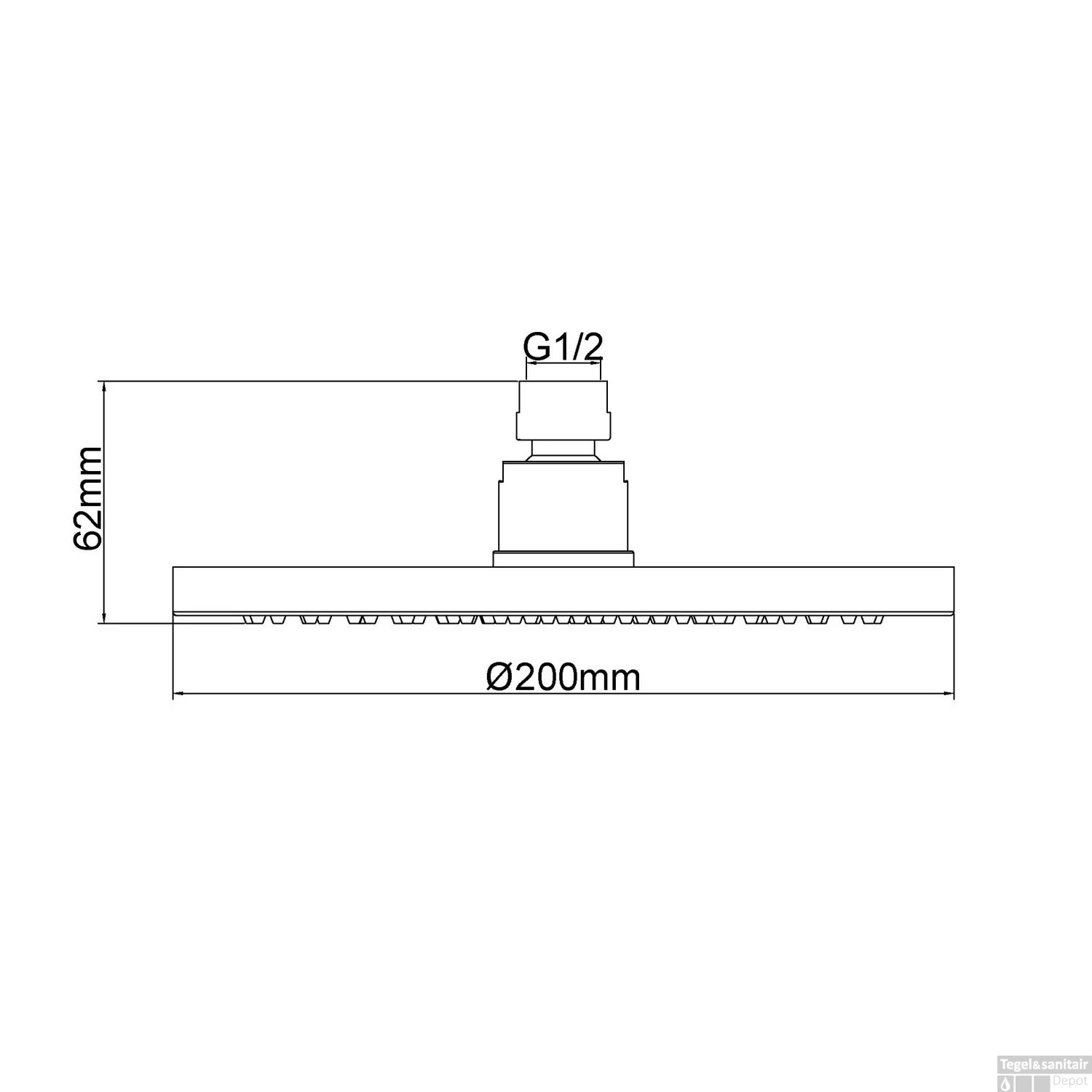 Luxe Hoofddouche Wiesbaden Rond 20 Cm Geborsteld Messing Goud - Afbeelding 2