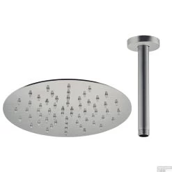 Hoofddoucheset Superslim Lagoo Nesso Met Hoofddouche 20 Cm En Plafondbuis 30 Cm RVS Geborsteld Nikkel