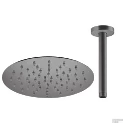 Hoofddoucheset Superslim Lagoo Nesso Met Hoofddouche 25 Cm En Plafondbuis 30 Cm RVS Gunmetal PVD