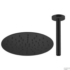 Hoofddoucheset Superslim Lagoo Nesso Met Hoofddouche 30 Cm En Plafondbuis 30 Cm RVS Mat Zwart