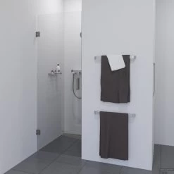 BWS Douchedeur | Medena | Profielloos | 90x200cm | Scharnieren RVS | Nisdeur