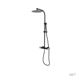 Opbouw Regendouche Set GRB Aura XL Messing Met Staaf Handdouche Zwart