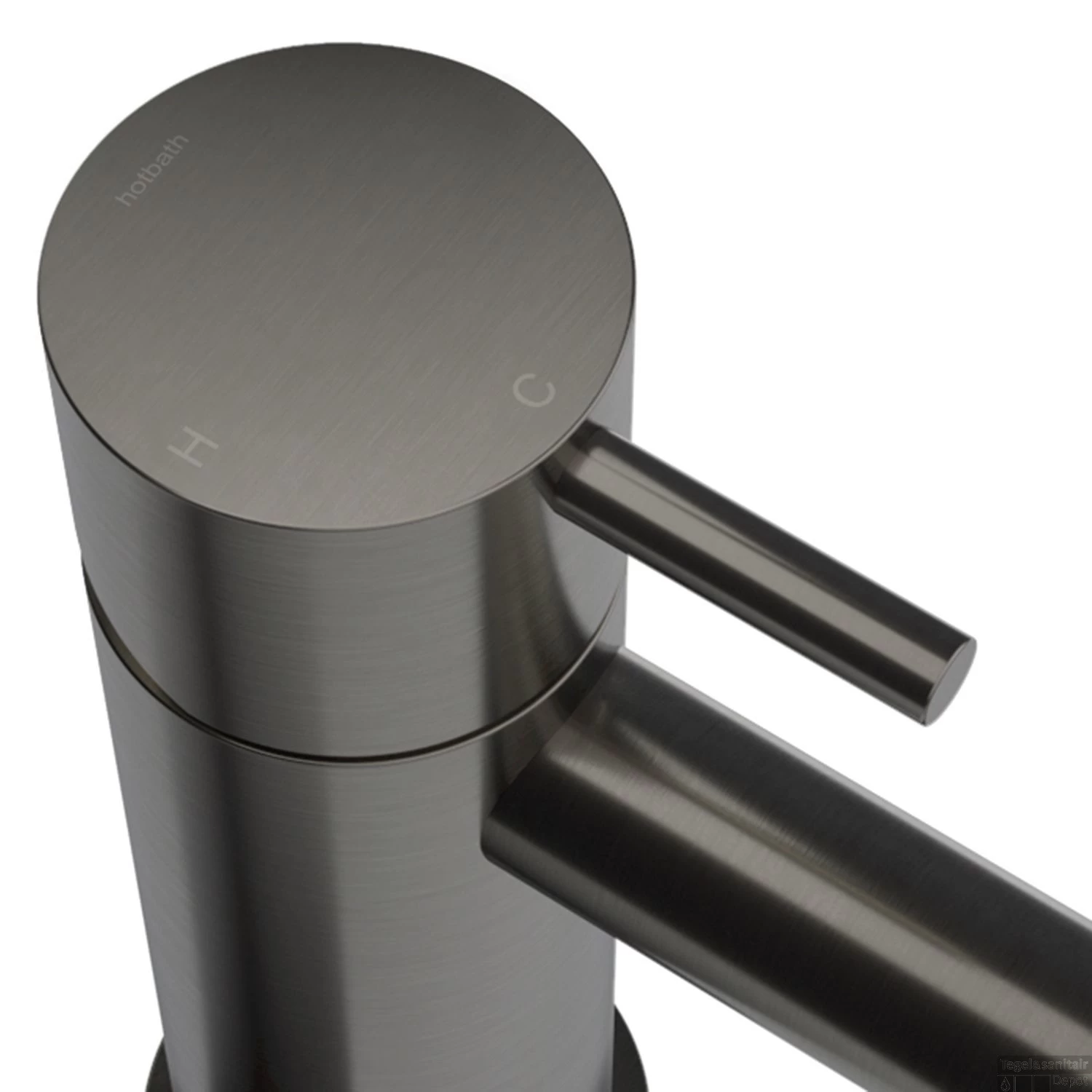 Douchethermostaat Hotbath Cobber Inbouw 2 Pushbuttons Vierkant Verouderd IJzer (excl. Inbouwdeel) - Afbeelding 2