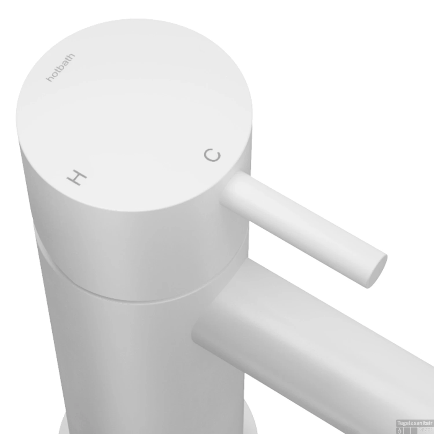 Douchethermostaat Hotbath Cobber Inbouw 2 Pushbuttons Mat Wit (excl. Inbouwdeel) - Afbeelding 2