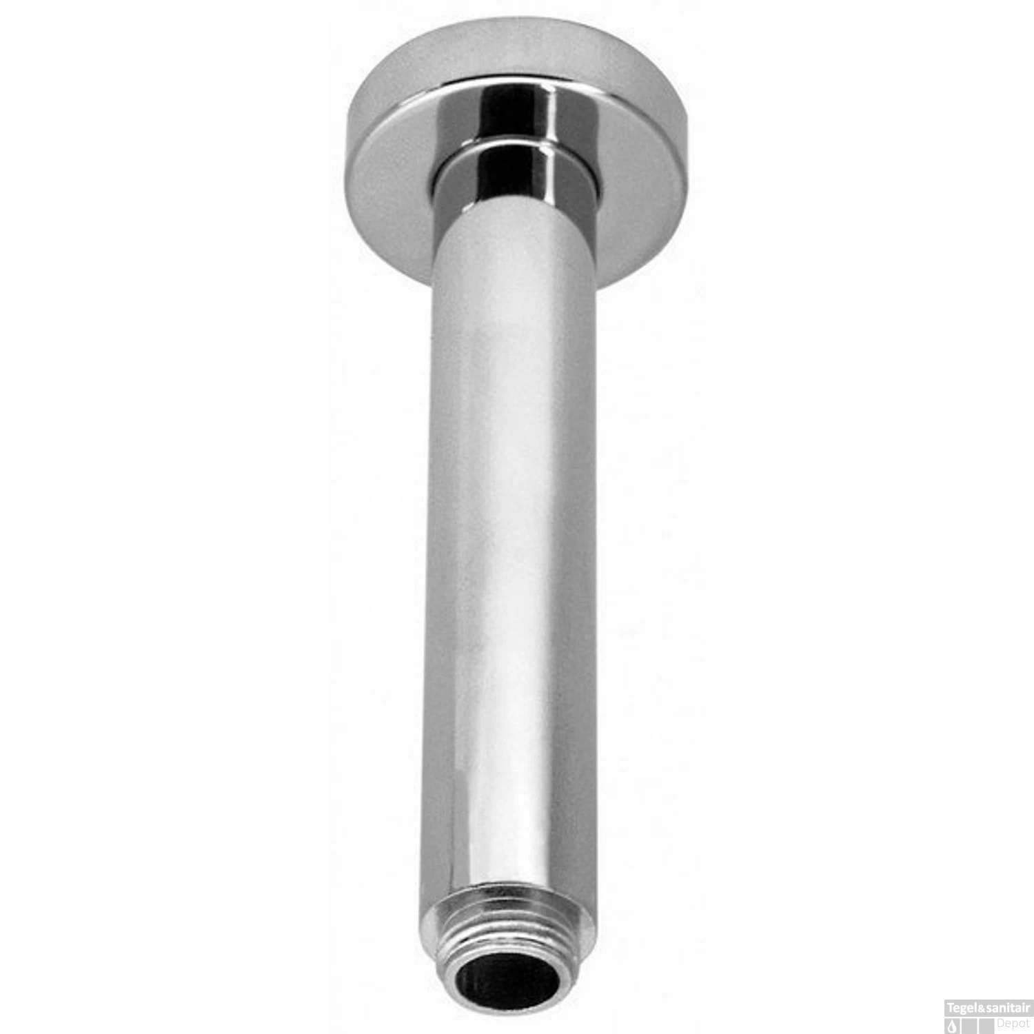 Plafonduitloop Hotbath Mate 15 Cm Rond Geborsteld Nikkel OUTLET