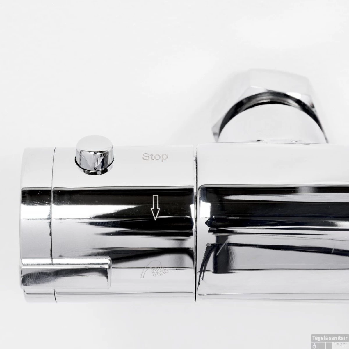 Regendoucheset Opbouw Aqualux Mono 140 Cm Met Thermostaatkraan Chroom - Afbeelding 9