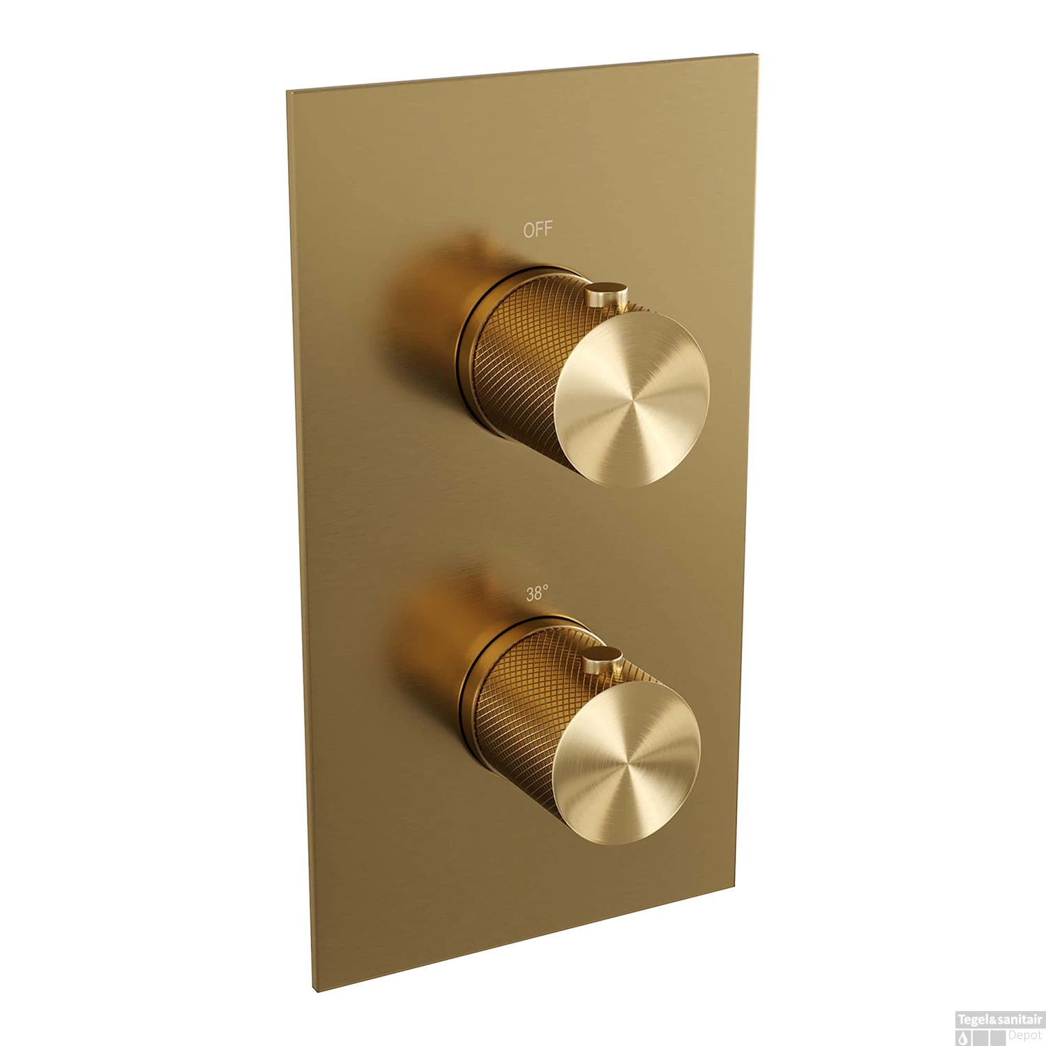 Regendoucheset Inbouw Brauer Gold Carving Thermostatisch 30cm Met 3-Weg Omstelling, Plafondarm En 3-Standen Handdouche Geborsteld Goud - Afbeelding 5