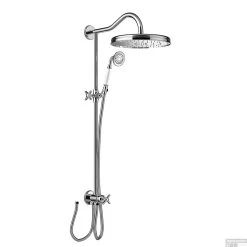 Regendoucheset Tres Opbouw Clasic Incl. Handdouche Kruisgreep Chroom