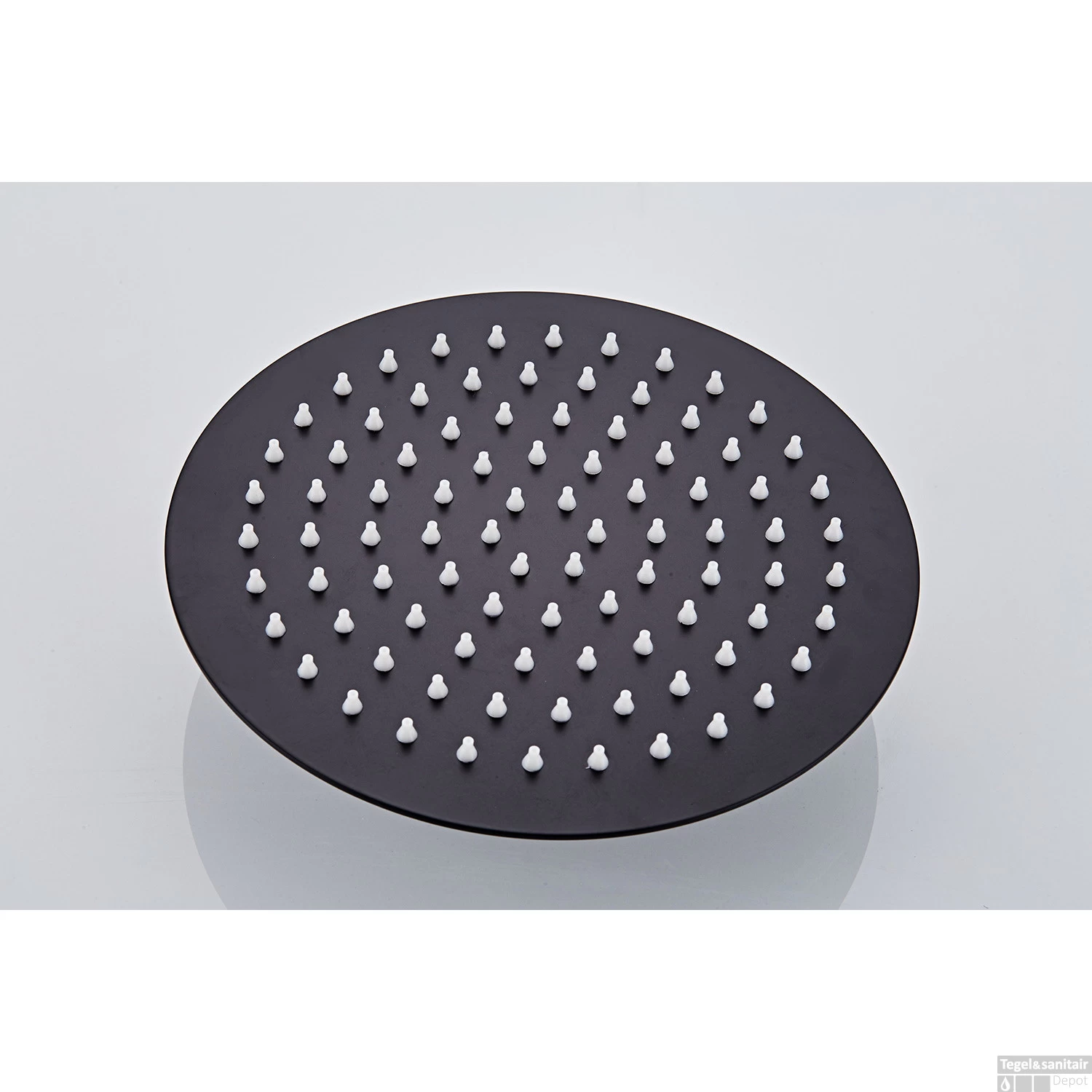 Ronde Hoofddouche Boss & Wessing Exclusive Extra Dun 20 Cm Mat Zwart