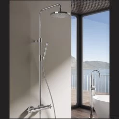 Regendoucheset Hotbath Get Together Chap Opbouw Thermostatisch Geborsteld Nikkel