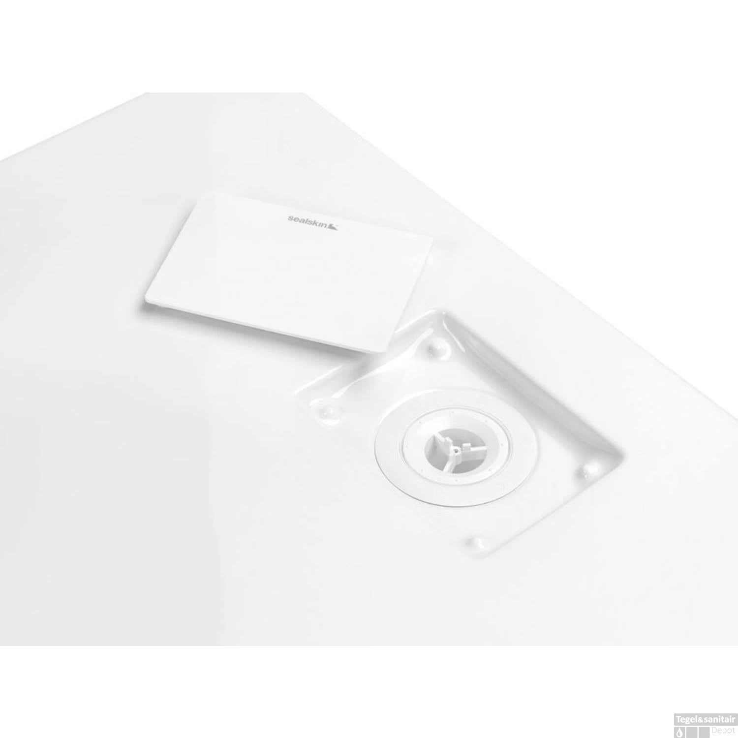 Sealskin Douchebak Rose Vierkant Inbouw Zonder Antislip 90x90 Cm Wit - Afbeelding 6