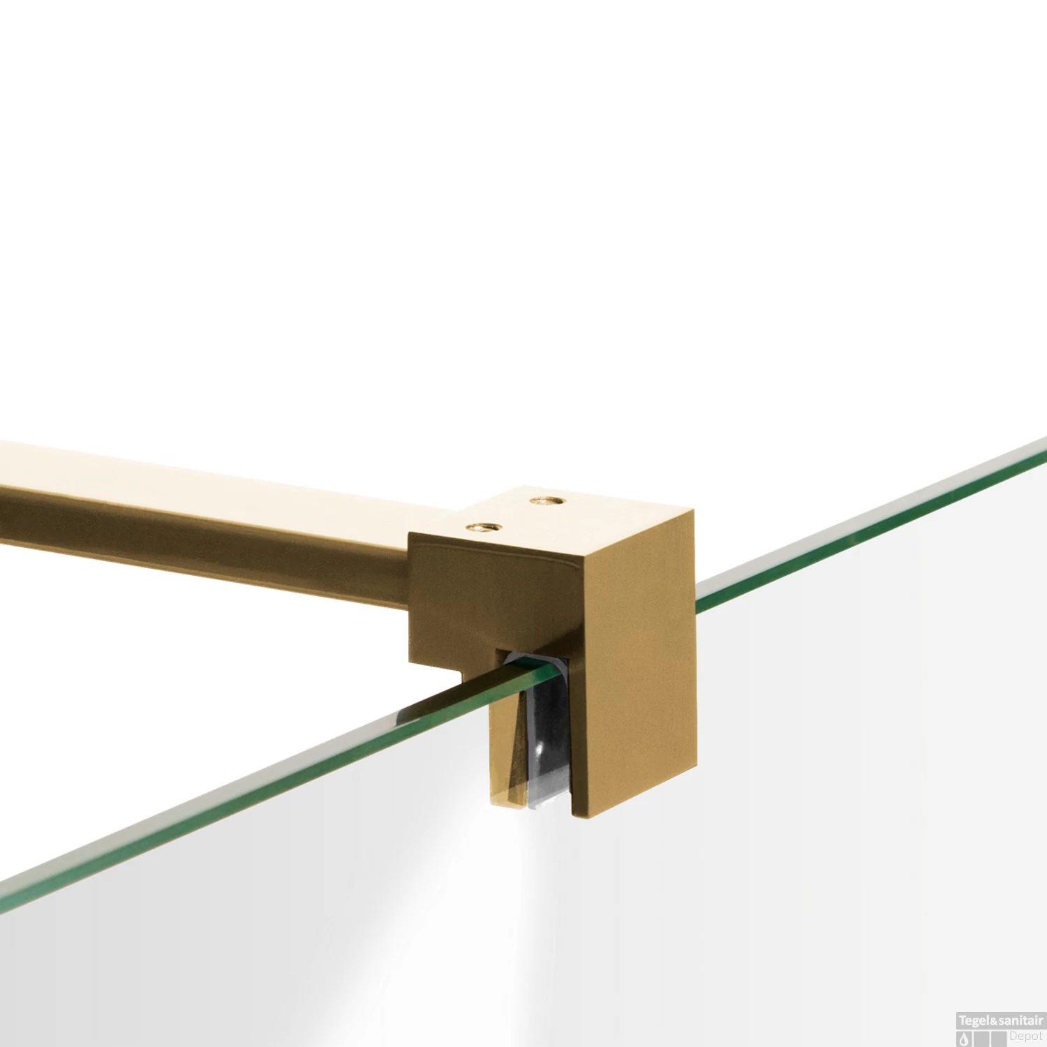 Douchecabine Compleet Just Creating 2-Delig Profielloos 100x90 Cm Goud - Afbeelding 7