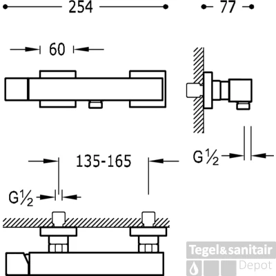 Cuadro Tres Douchemengkraan 107167 - Afbeelding 2