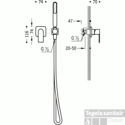 Loft Tres Inbouw Doucheset 20017702