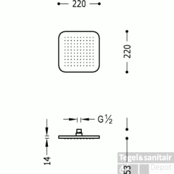 Tres Loft-220 Douchekop 29963206 Chroom