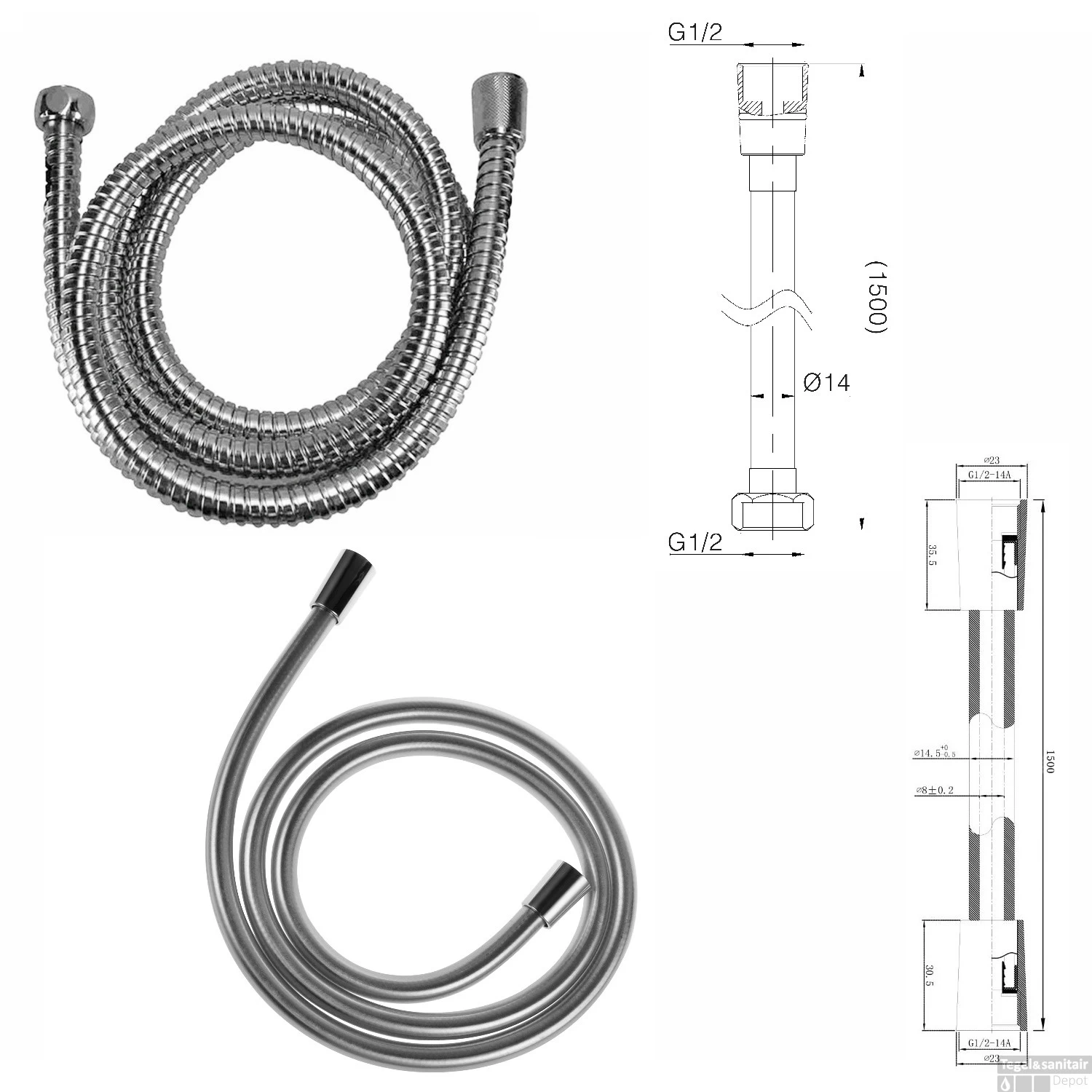 Wiesbaden Inbouw Regendouche Set 05 Caral Square Chroom - Afbeelding 7