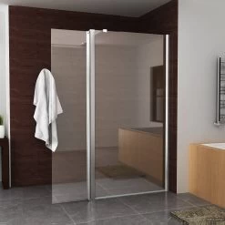 Zijwand Boss & Wessing Draaibaar Hoekprofiel 30x200cm NANO Coating 8mm